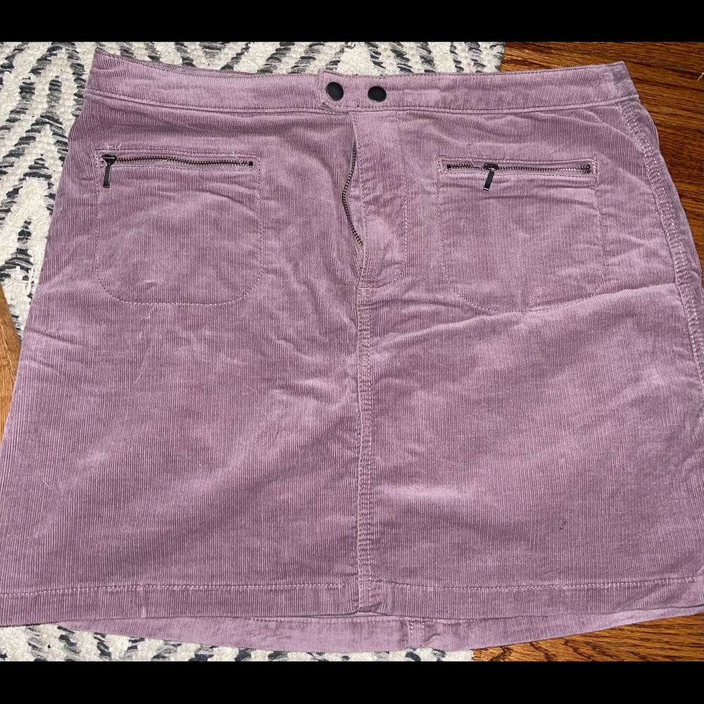 Purple suede skirt